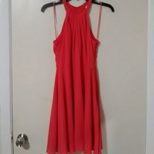 Express halter dress, tangerine size 4